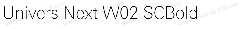 Univers Next W02 SCBold字体转换
